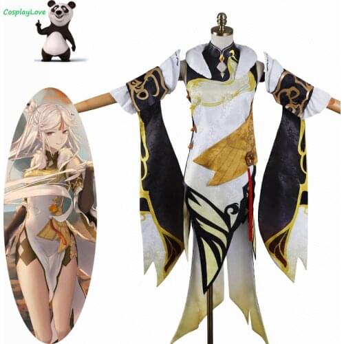 CosplayLove Game Genshin Impact Ningguang Cosplay Costume Cute Dress Stock For Female Girl Halloween Christmas