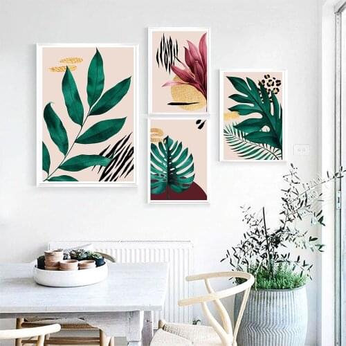 Matisse Monstera Poster Botanical Canvas Painting Nordic Palm Leaves Art Print Modern Wall Picture For Living Room Home Decor