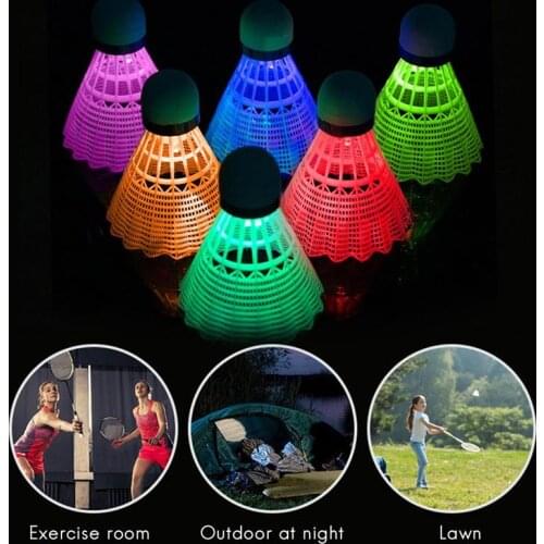 6Pieces of LED Badminton Badminton Luminous Badminton Set Nylon Badminton Foam Ball Set for Outdoor and Indoor Sports Activities