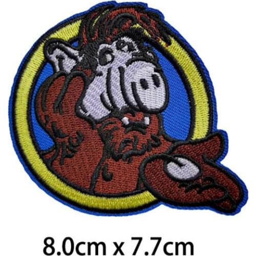 Wild Animal boar talking Embroidered Iron On Patch, Talk show logo backpack Jacket Backpack DIY Clothing Accessories