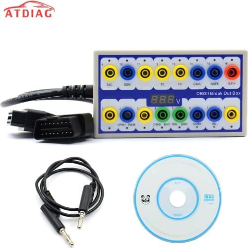 2020 Newly arrived OBDII Protocol Detector Car OBD Break Out Box Breakout Tool With Free shipping