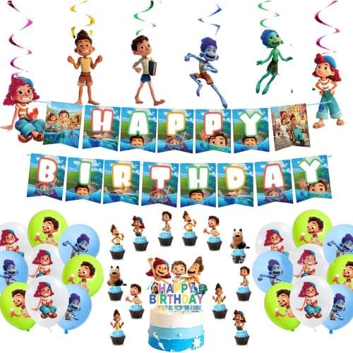 Diseny Luca Birthday Party Decorations Boys Girls Kids Disposable Tableware Birthday Party Decorations Supplies