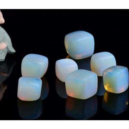 Opal Crystal Gemstone Cube Meditation Synthetic Opalite Crystal Decoration