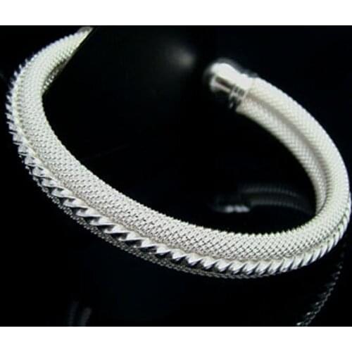 Wholesale fashion jewelry Bracelets , M925 Silver color Bracelets & bangles . Nice Jewelry. Good Quality B14