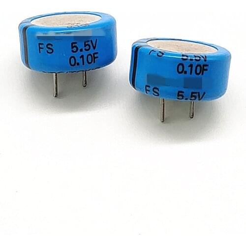 2pcs FS Series FS0H104ZF 5.5V 0.1F Energy Storage Memory 5.5V0.10F
