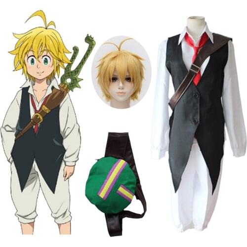 Anime The Seven Deadly Sins Cosplay Meliodas Dragons Sin of Wrath Cosplay Costume Heat Resistant Synthetic Hair Perucas Wigs