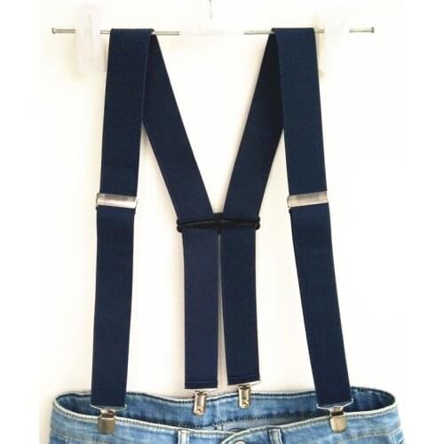 Navy color Unisex Mens Suspenders suitable adjustable high elastic strap Adult suspender women Braces Fashion Accessories BD056