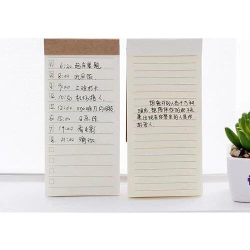 Simple non-printed environmentally friendly and practical memo pads tearable notebooks portable small notebooks TODO plan book
