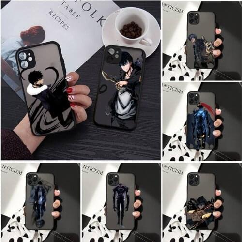 Comics solo leveling cool Sung Jin-Woo Phone Cases Matte Transparent for iPhone 7 8 11 12 s mini pro X XS XR MAX Plus funda
