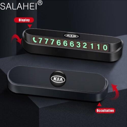 1PC Temporary Parking Card Phone Number Card Plate Telephone Number For KIA Cerato Sportage R K2 K3 K5 Ceed Sorento Cerato