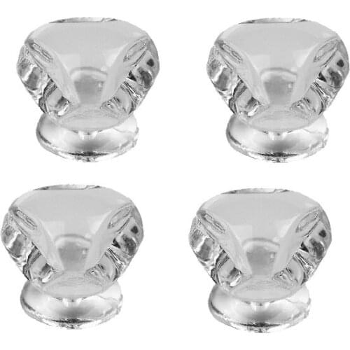 400PCS 17MM Clear Crystal Glass Triangle Door Pull Handle Transparent Acrylic Knobs Kitchen Cabinet Drawer knobs Home Decorating