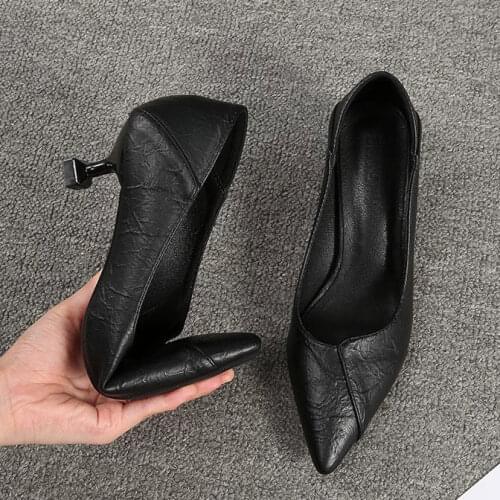 Shoes Woman Black High Heel 3CM 5CM 7CM Shoes Womens Thin Heeled New Style Sexy Shoes Business Work Shoes Sexy Luxury Fashion