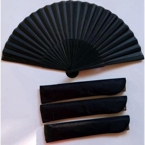 Chinese Style Black Vintage Hand Fan Folding Fans Dance Wedding Party Favor Chinese Dance Party Folding Fans