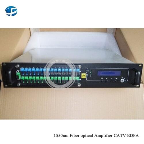 High quality FTTH SC/APC -SC/UPC 2U 300W CATV 32*22dBm PON EDFA Network 32 ports 22dbm 1550nm High Power Amplifier EDFA