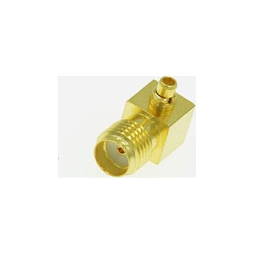 10PCS SMA Female Jack To MMCX Male Right Angle 90 Degree RA Plug RF Coaxial Adapter Connector