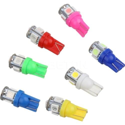 10PCS Led Car Lampada Light T10 Super White 194 168 w5w T10 Led Parking Bulb Auto Wedge Clearance Lamp DC 12v Red Orange
