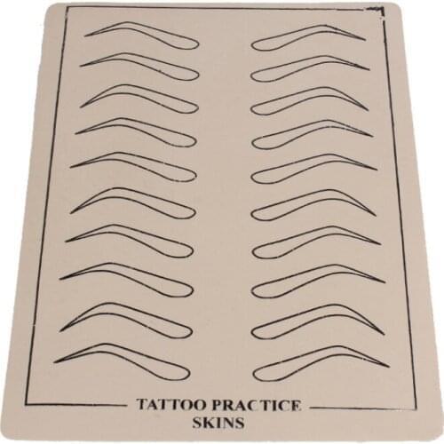 10pcs Tattoo Practice Skin Sheet for Microblading Eyebrow Silicone Training Skin Eyebrow for Beginner Tattoo Supply Accessories