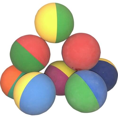12pcs/lot 6cm Bi-color Racquetball Squash Low Speed Rubber Hollow Ball Training Competition High Elasticity Random Color