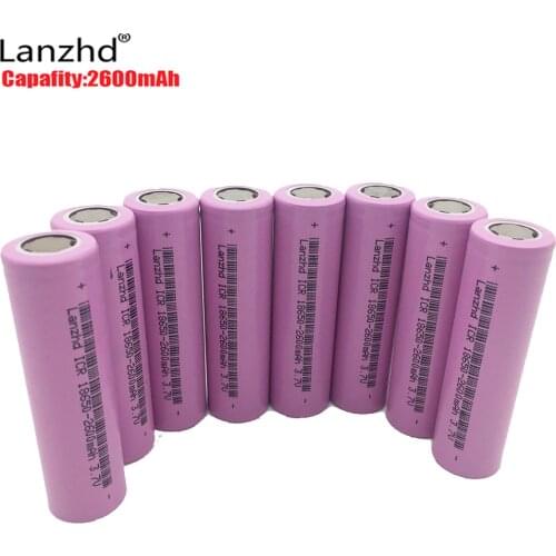 18650 Battery for samsung 18650 Battery 3.7v Rechargeable batteries 2600maH Li ion ICR18650 26F Battery for flashlight (8PCS)