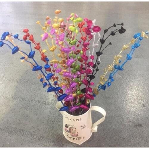 20pcs 42cm Artificial Glitter Conch grass Branch For Flower Arrangement Wedding Christmas Party Home Garden Decoration