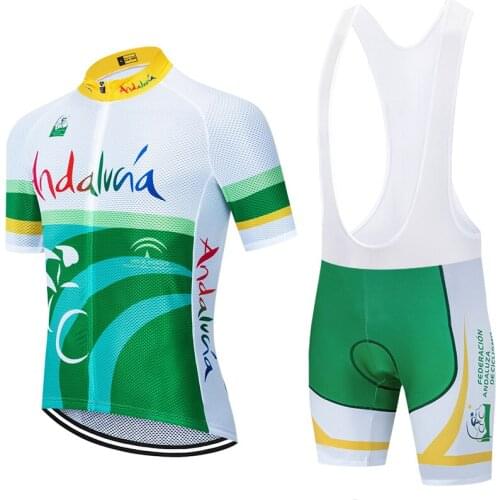 2021 Cycling Sets Andalucia Cycling Jersey Bike Shorts 20D Pants Team Ropa Ciclismo Maillot Bicycle Clothing Uniform