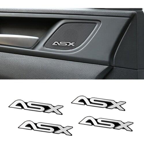 4pcs 3D aluminum speaker stereo speaker badge emblem Sticker for Mitsubishi ASX Lancer 10 Outlander Accessories