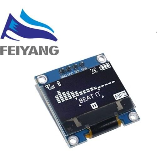 4pin 7pin White/Blue/Yellow Blue color 0.96 inch 128X64 OLED Display Module For Arduino 0.96" IIC I2C SPI Communicate