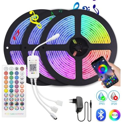 RGB LED Strip 5M 10M 15M SMD 5050 2835 Waterproof DC12V Light Smart Wifi Connector Flexible Diode Tape Ribbon Home Decoration