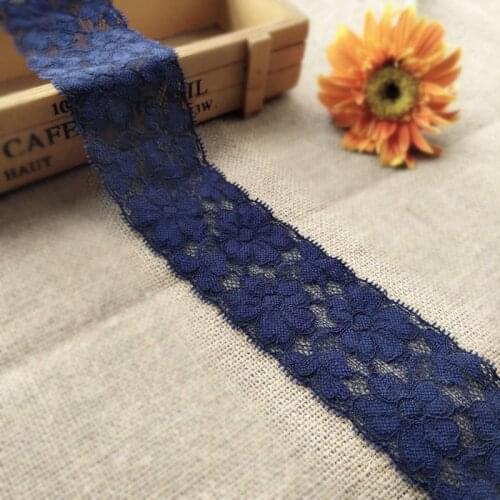 5cm wide dark blue navy blue elastic lace skirt accessories decoration