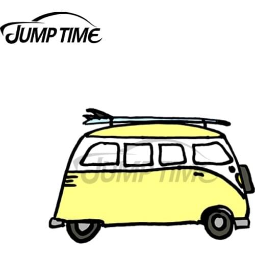 JumpTime 13 x 3.9cm Bus Bully Hippie Surf Spiritually Van Peace Car Bumper Decal Vinyl Waterproof Accessories Car Styling Decals