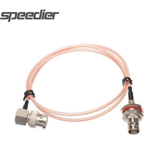 BNC Male Plug Right Angle To Straight BNC For SDI Video Signal Transmission Camera RF Pigtail Soft 50 Ohm RG316 Coaxial Cable