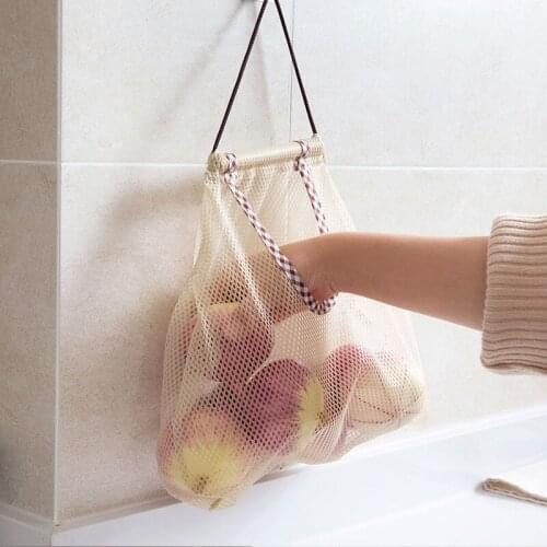 Kitchen vegetable net bag household multi-purpose creative fruit wall hanging bag can be hung up onion garlic storage