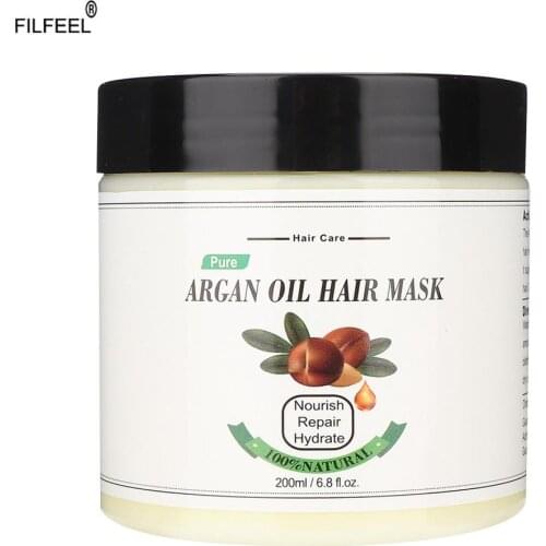 Natural Argan Oil Hair Mask MoisturizingHair Care Cream Repairing Supple Strengthening Dried Damaged Hair Treatment Conditioner