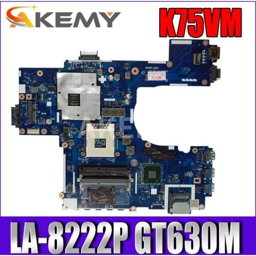 For asus k75v k75vj k75vm r700v motherboard qcl70 la-8222p gt630m motherboard 100% Test ok
