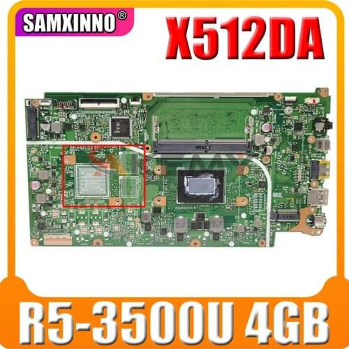 AKEMY Motherboards X512D Laptop motherboard for ASUS X512DA F512DA X512D F512D X512DK 100% TEST original mainboard R5-3500U 4GB
