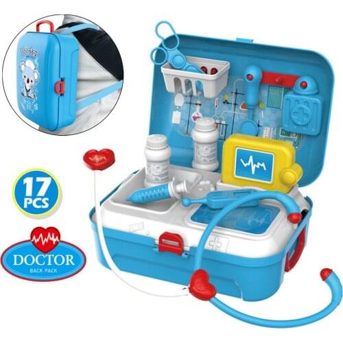 17PCS Medical Kit Doctor Nurse Dentist Pretend Roles Play Toy Set Kids Game Gift Classic Childrens House Kids Educational Toy