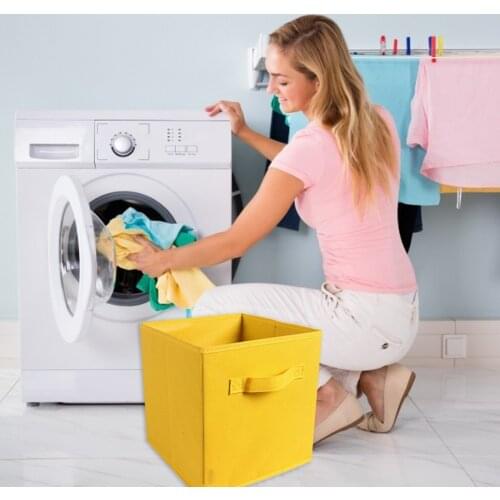 Non-Woven Storage Box Folding Clothes Storage Bag Portable Costumes Organizer Household Bedroom Supplies