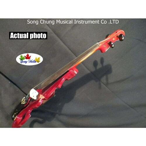 Nice SONG Brand red color streamline 4/4 electric violin,solid wood #7579
