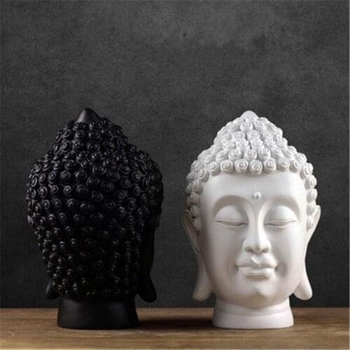 New Chinese Modern Character Resin Buddha Head Crafts Decoration Zen Tathagata Buddha Statue First Decoration Yoga Decoration
