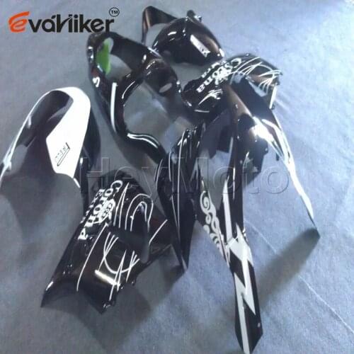 ABS Plastic fairing for ZX9R 2000 2001 black white ZX 9R 00 01 Body Kit motorcycle panels H2