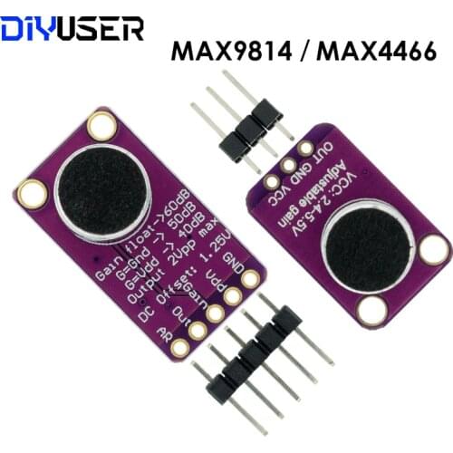 Electret Microphone Amplifier Stable MAX9814 module Auto Gain Control