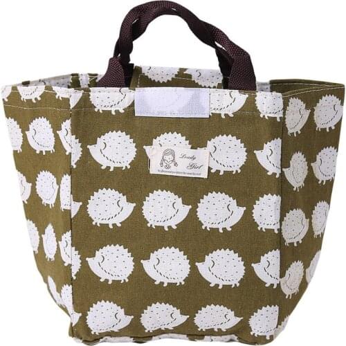 Animal Lunch Bags Women Portable Functional Canvas Insulated Thermal Food Picnic Kids Women Cooler Lunch Bag Tote