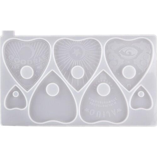 Gothic Witchcraft Board Heart Pendant Resin Mold Planchette Resin Mold Art Craft