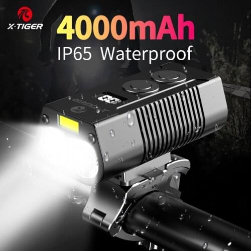 X-Tiger Bicycle Light Rainproof MTB Front Lamp Headlight Aluminum Ultralight Flashlight USB Rechargeable Bike Light