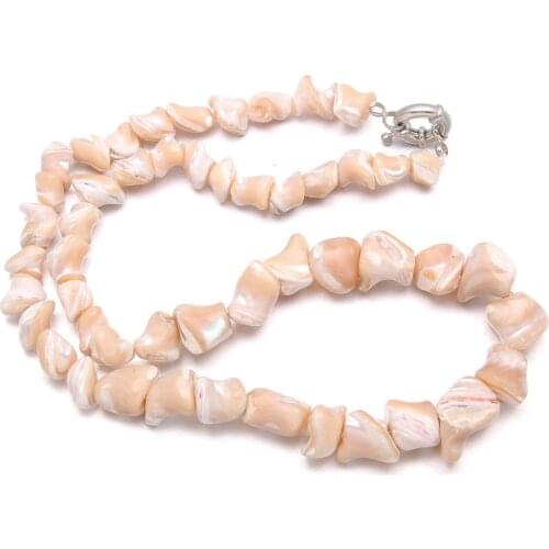High Quality Coral Beads Irregular Necklace for Women Fashion Coral Beaded White Jewelry Necklace Charms Gift 48cm