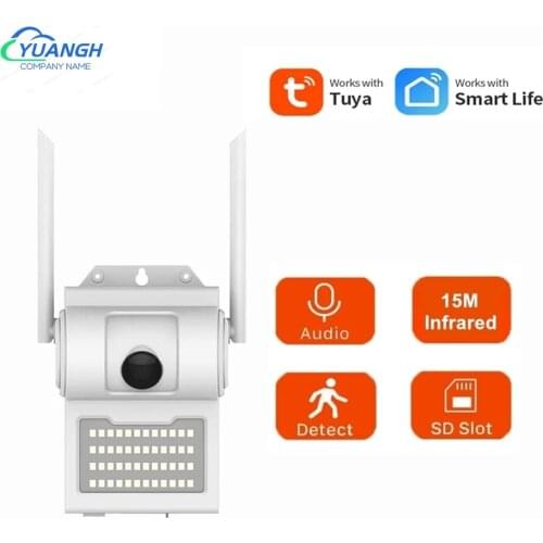 HD 1080P WIFI Camera Wall Street Lamp 3.6mm Lens Two Ways AUDIO Tuya APP Outdoor Wireless Camera 2MP