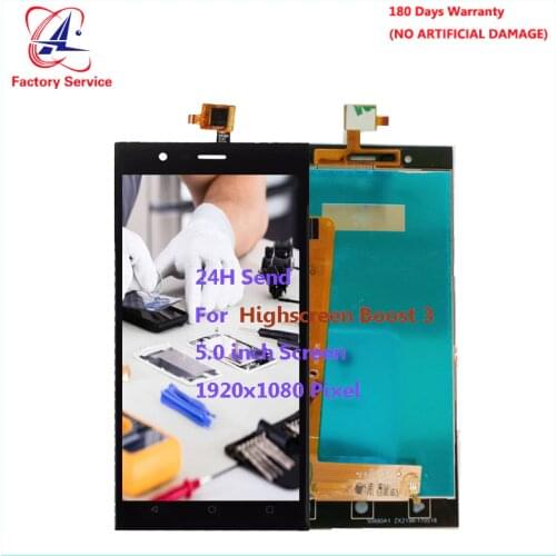 For Original Highscreen Boost 3 LCD Screen Display+Touch Screen Digitizer Sensor Assembly Replacement 5.0" 1920x1080 Pixel stock