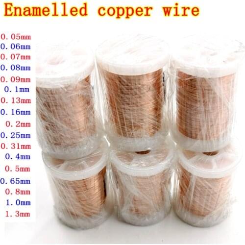 100g/roll Polyurethane Enameled Copper Wire Electromagnetic wire 0.1 To 1.3mm QA-1/155 2UEW For Transformer Wire Inductance coil