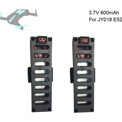 2PCS 3.7V 600mah Lipo Battery for JY018 RC Helicopter Accessories Battery For E52 JY018 3.7V Batteries Lipo toy parts