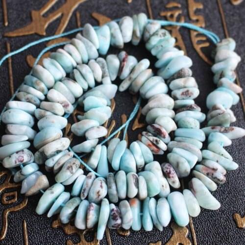 8-14mm Natural Larimar Freeform Loose Beads 15"/38cm, DIY Jewelry Making !We provide mixed wholesale for all items